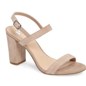 LIKE NEW! Lula Block Heel Slingback Sandal In Blush Suede - 10M